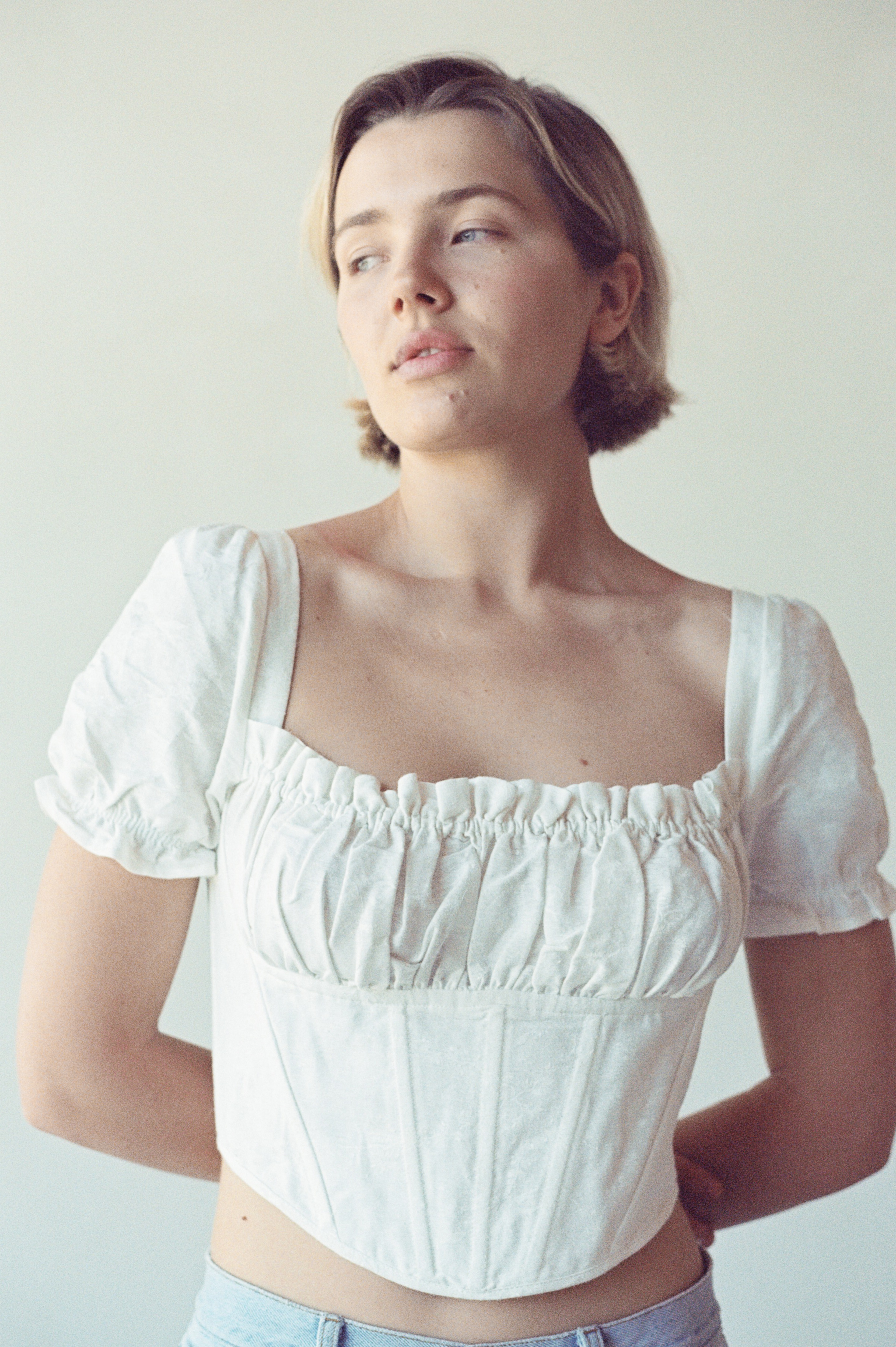 Venus Puff Sleeve Top Ivory - 2