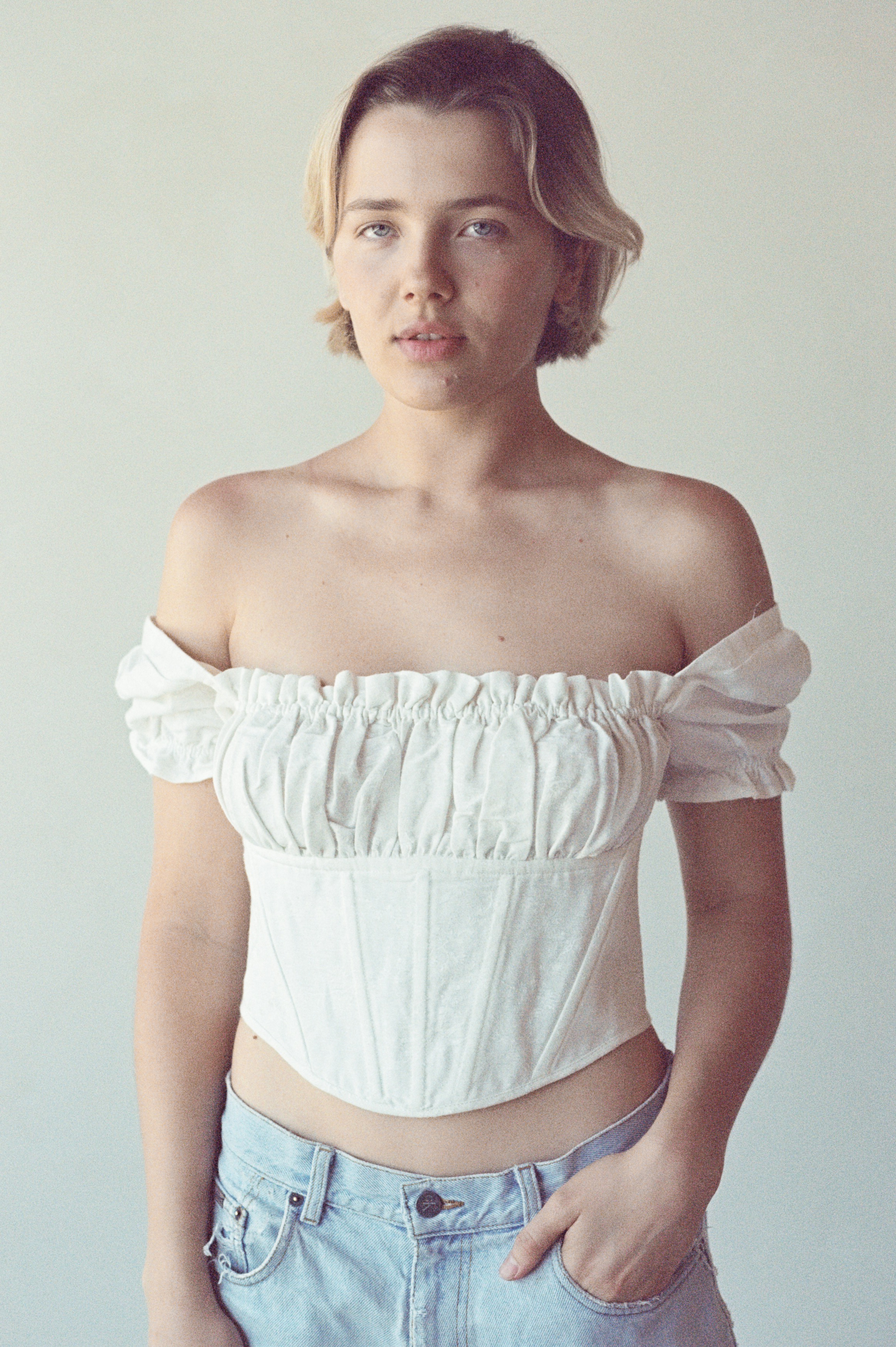 Venus Puff Sleeve Top Ivory - 1