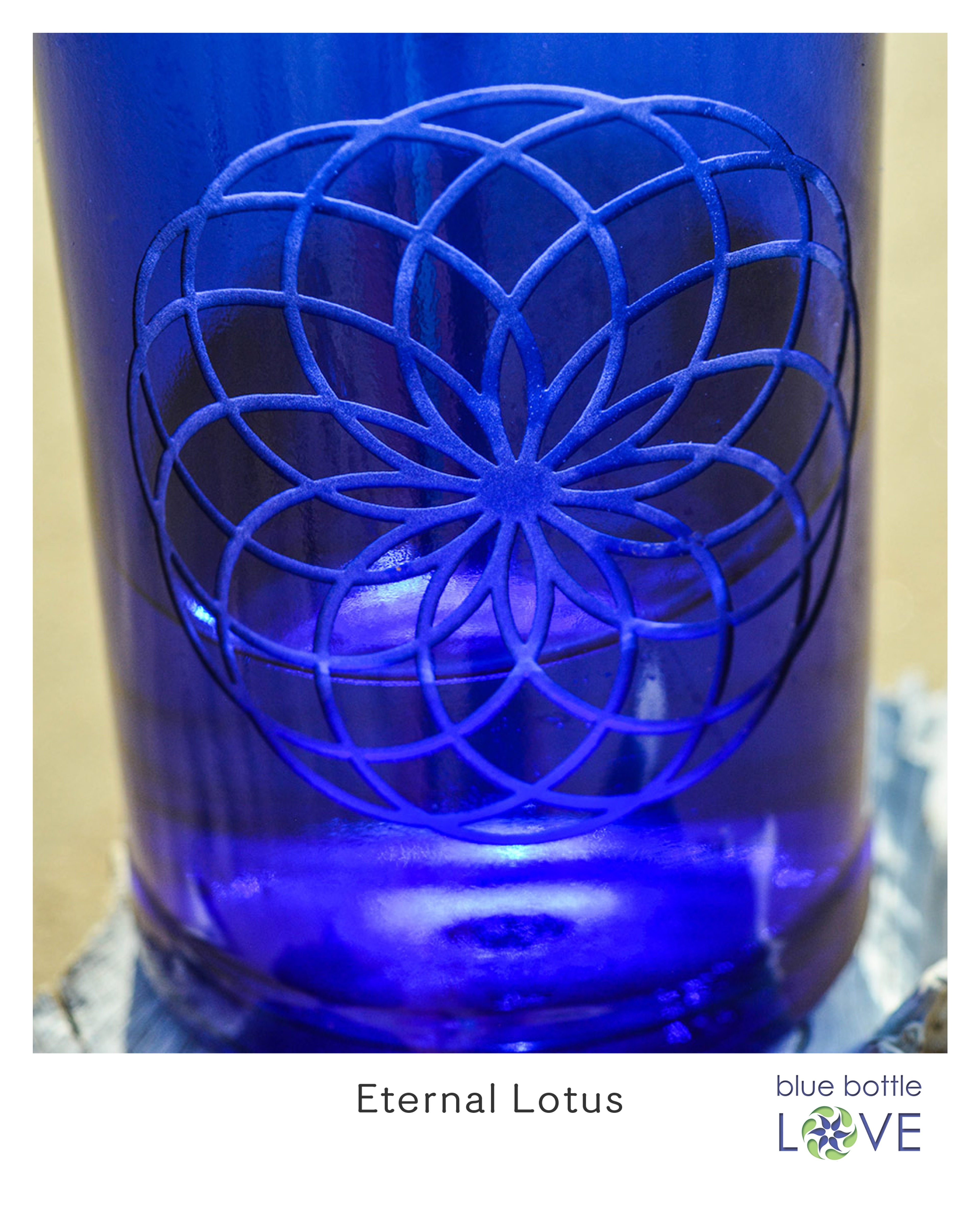 Blue Bottle Sandblasted 750ml - 3