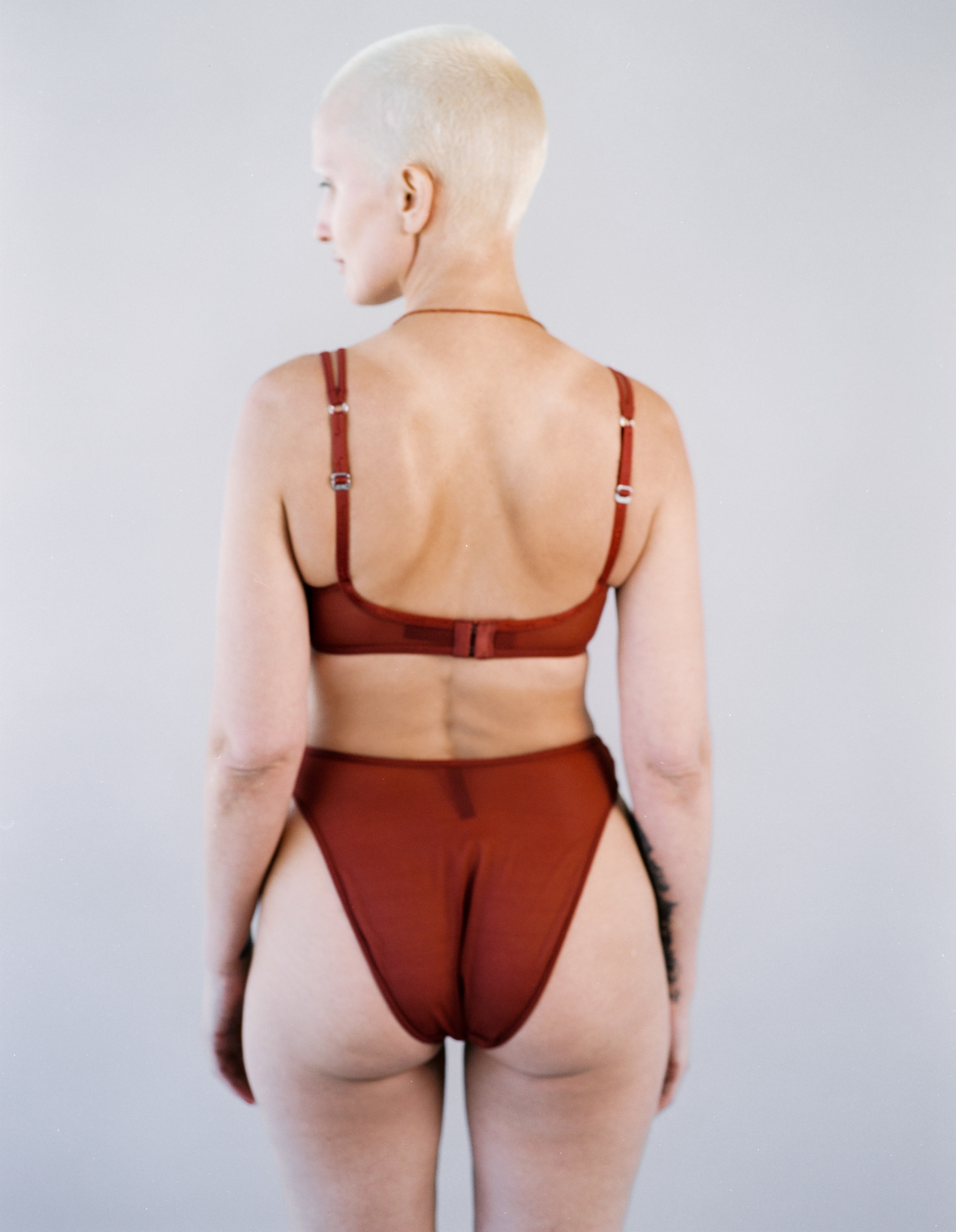 Luna High Waist Brief Garnet - 2