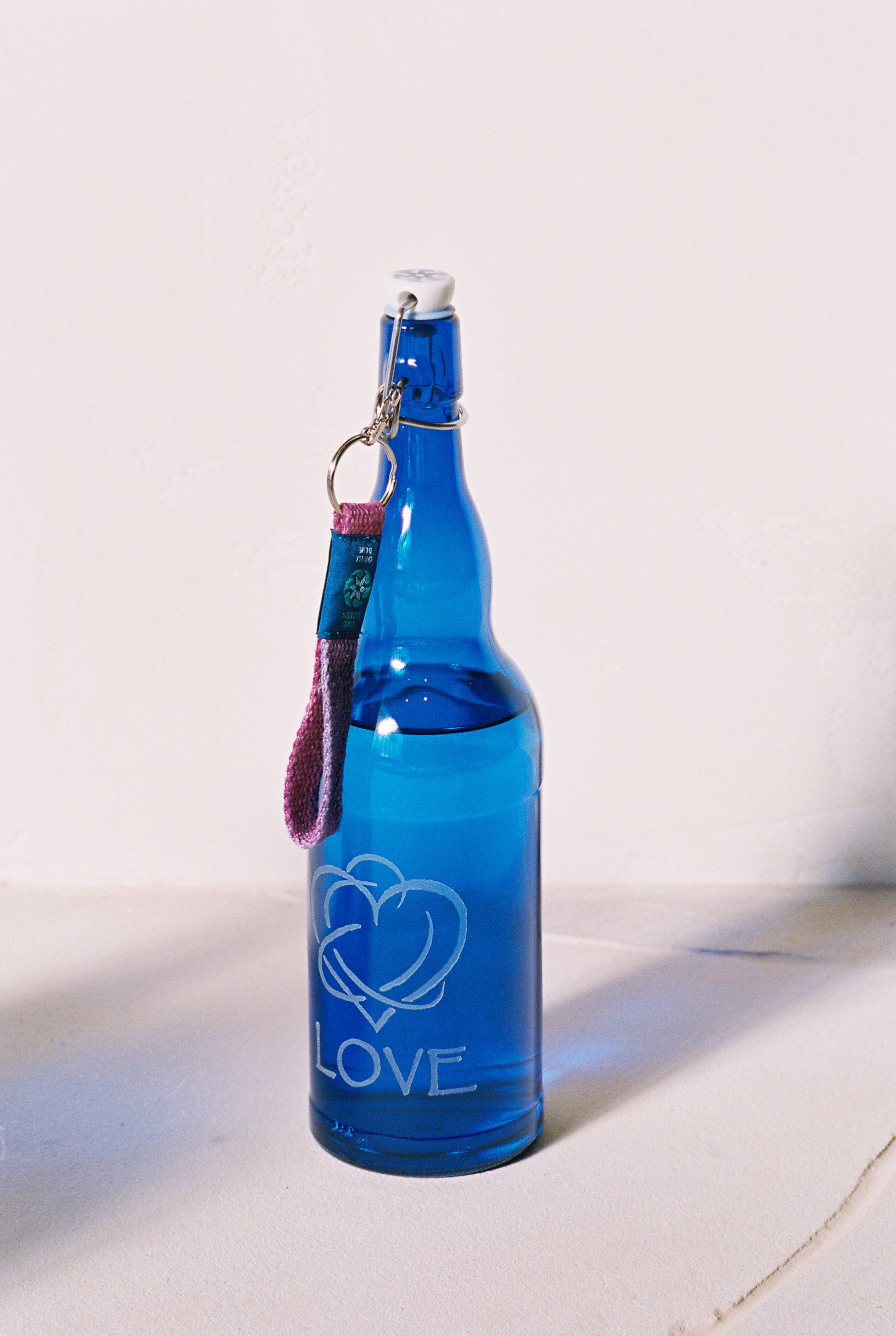 Blue Bottle Sandblasted 1L - 1