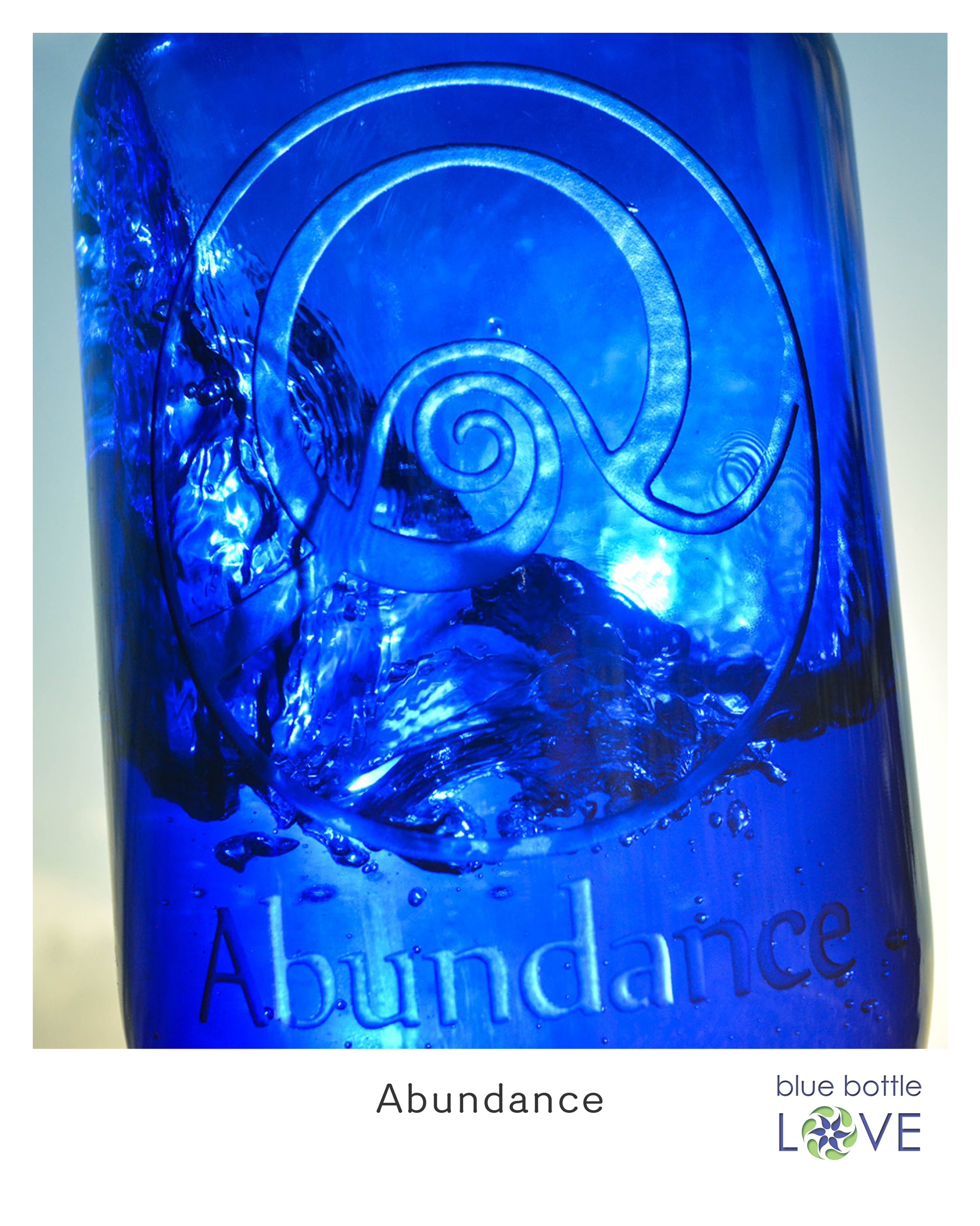 Blue Bottle Sandblasted 1L - 4