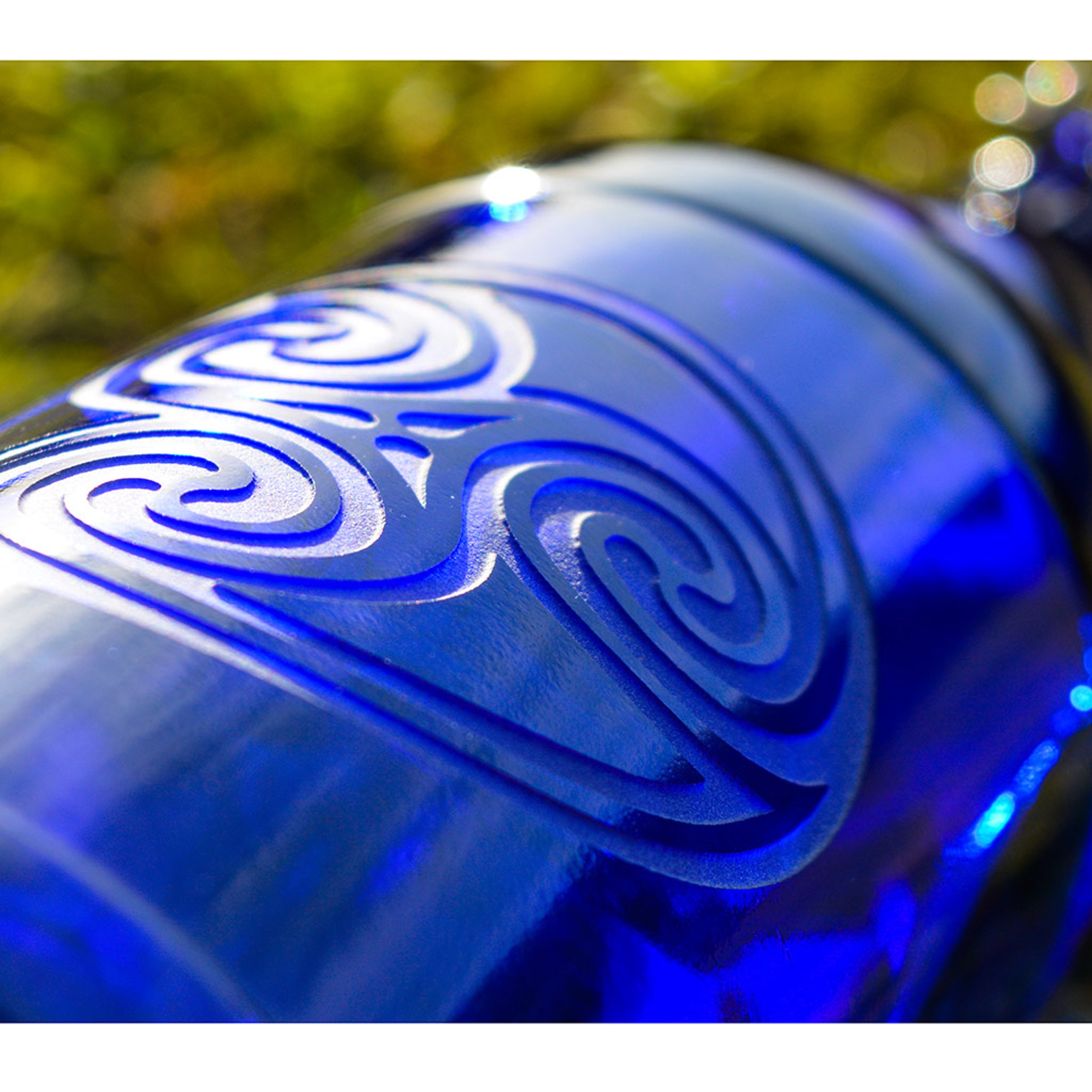 Blue Bottle Sandblasted 500ml - 5