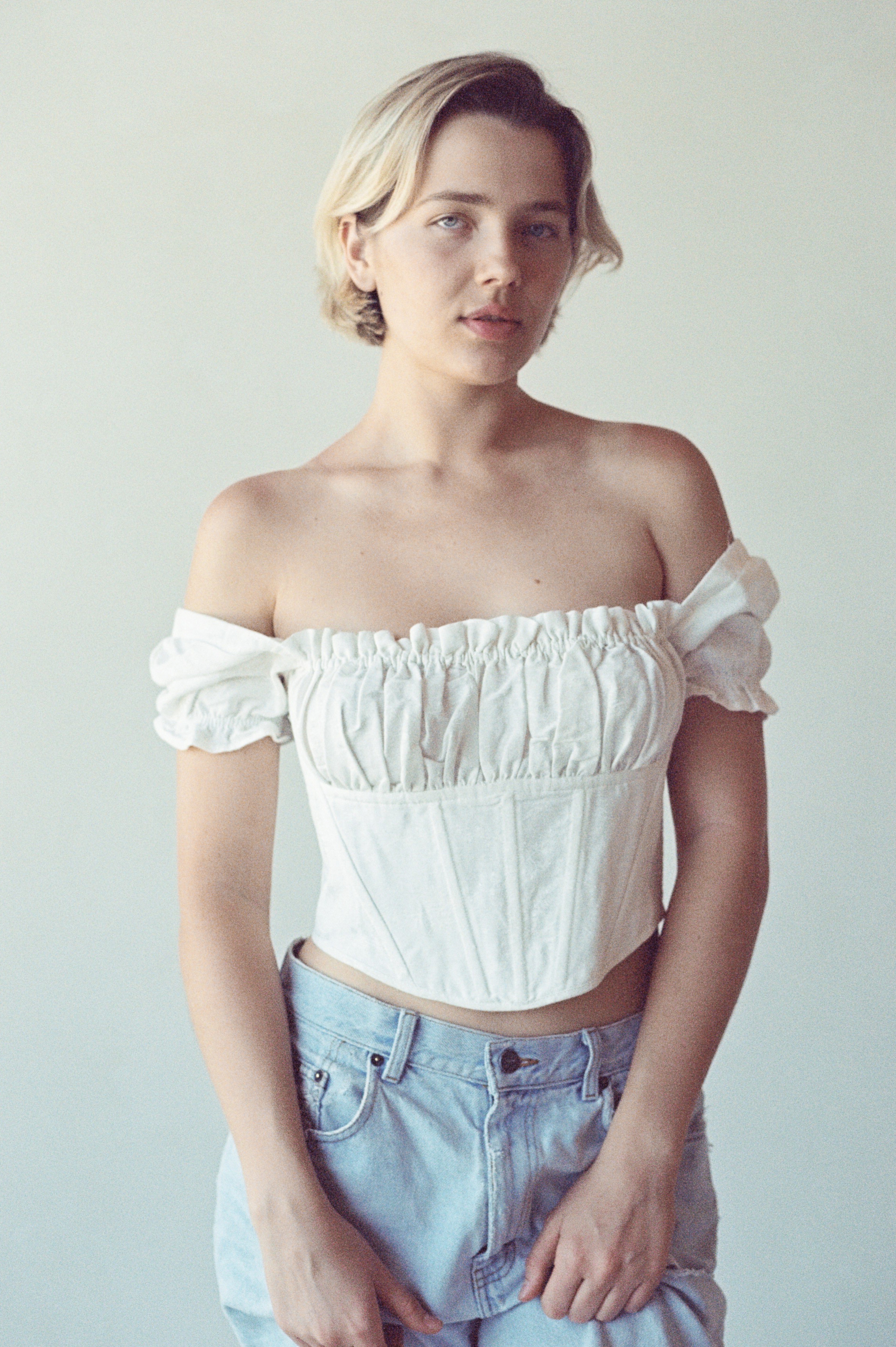 Venus Puff Sleeve Top Ivory - 3
