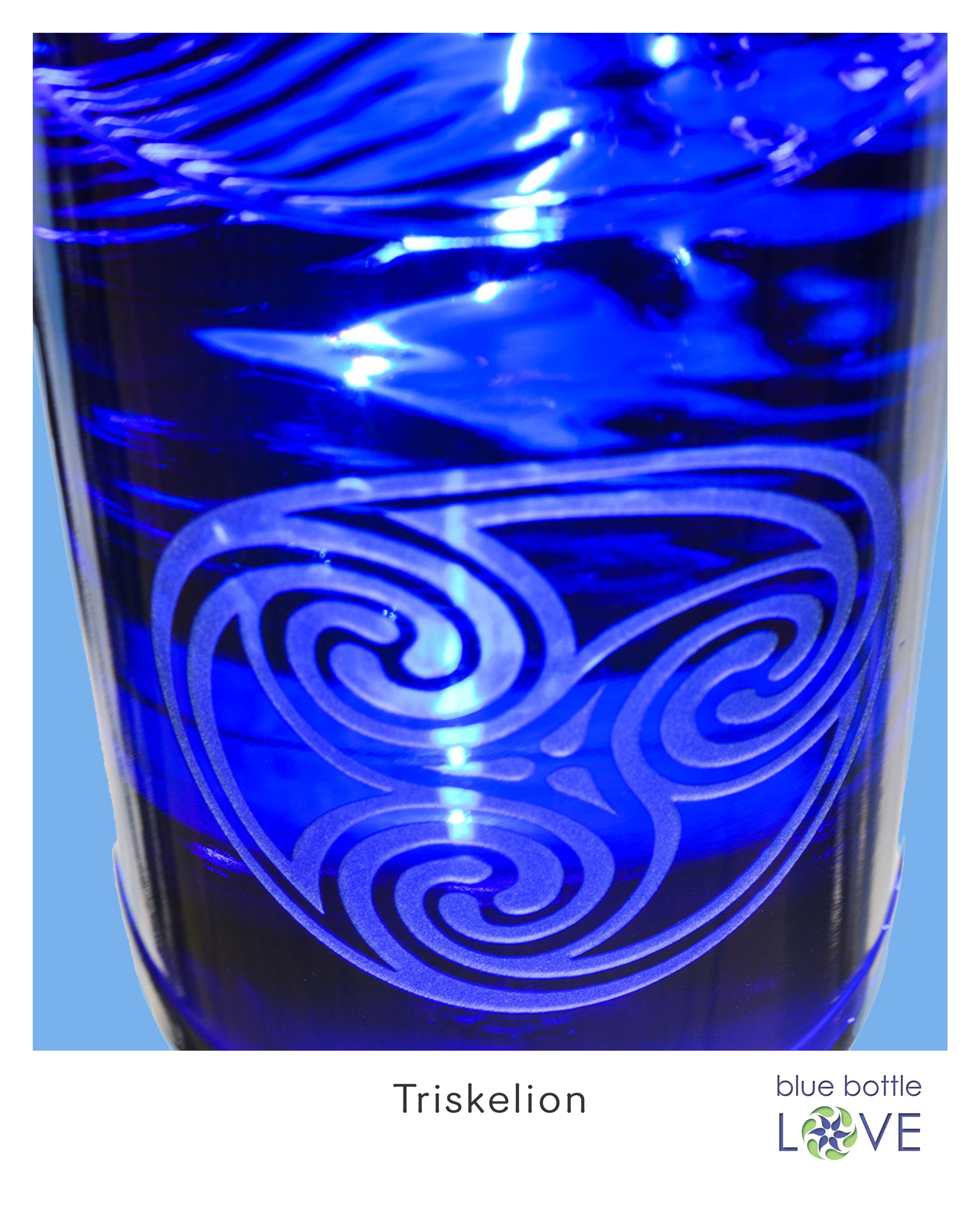 Blue Bottle Sandblasted 750ml - 7