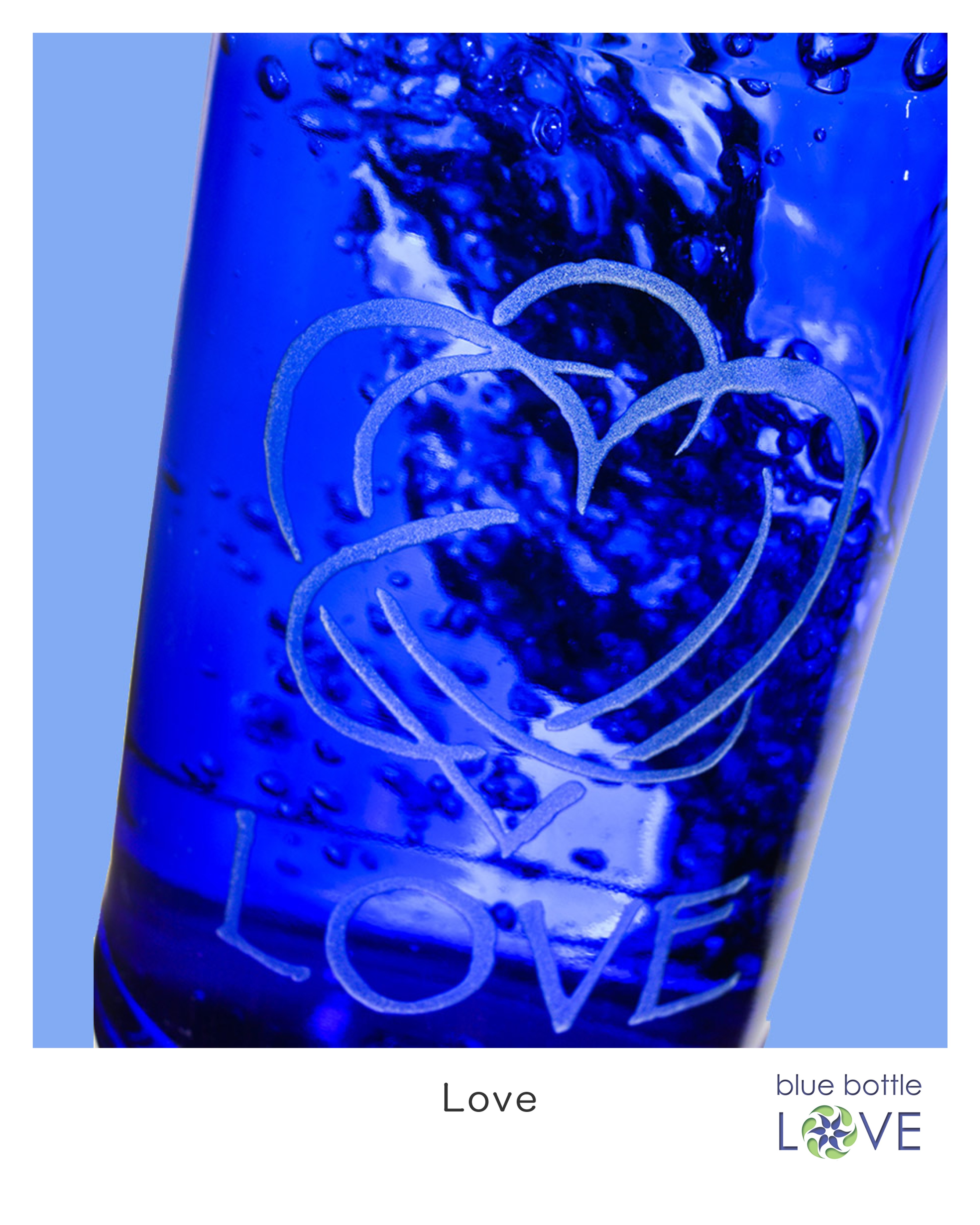 Blue Bottle Sandblasted 1L - 3