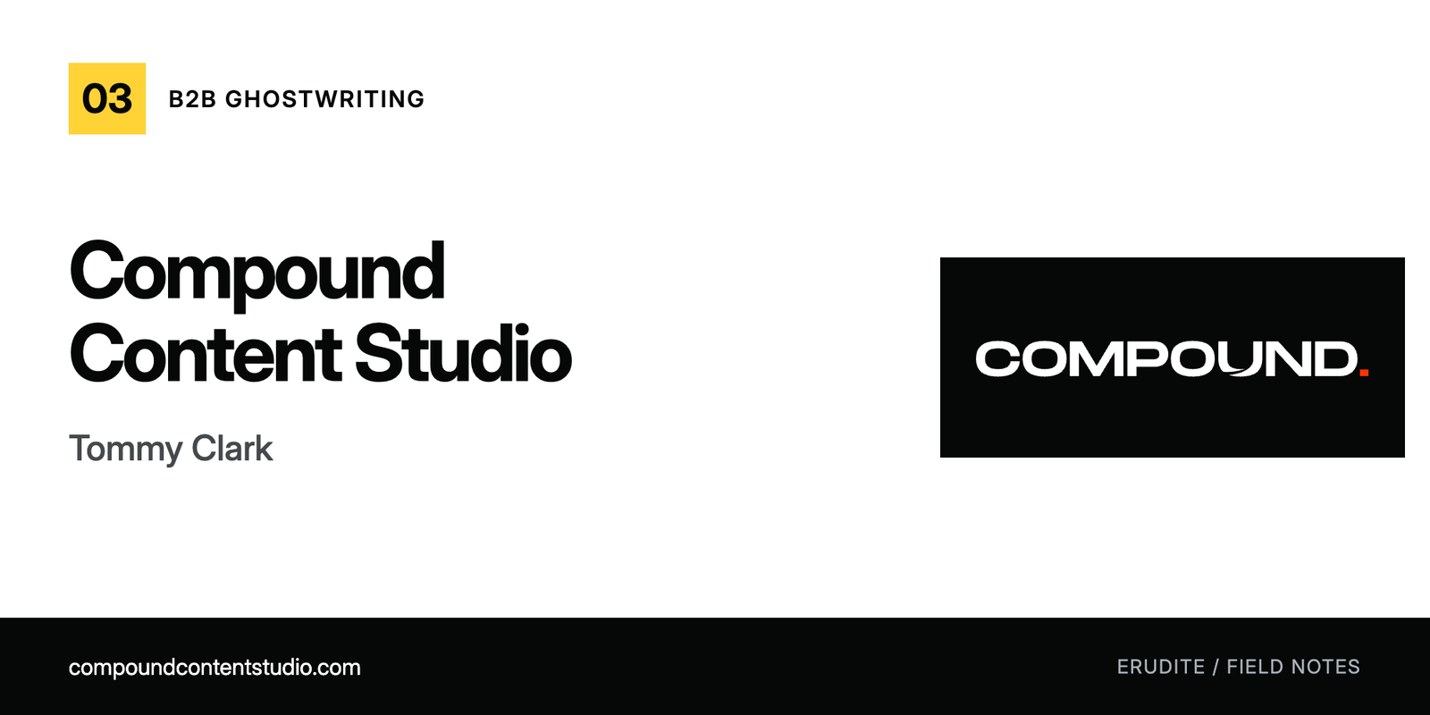 Compound Content Studio and founder Tommy Clark.