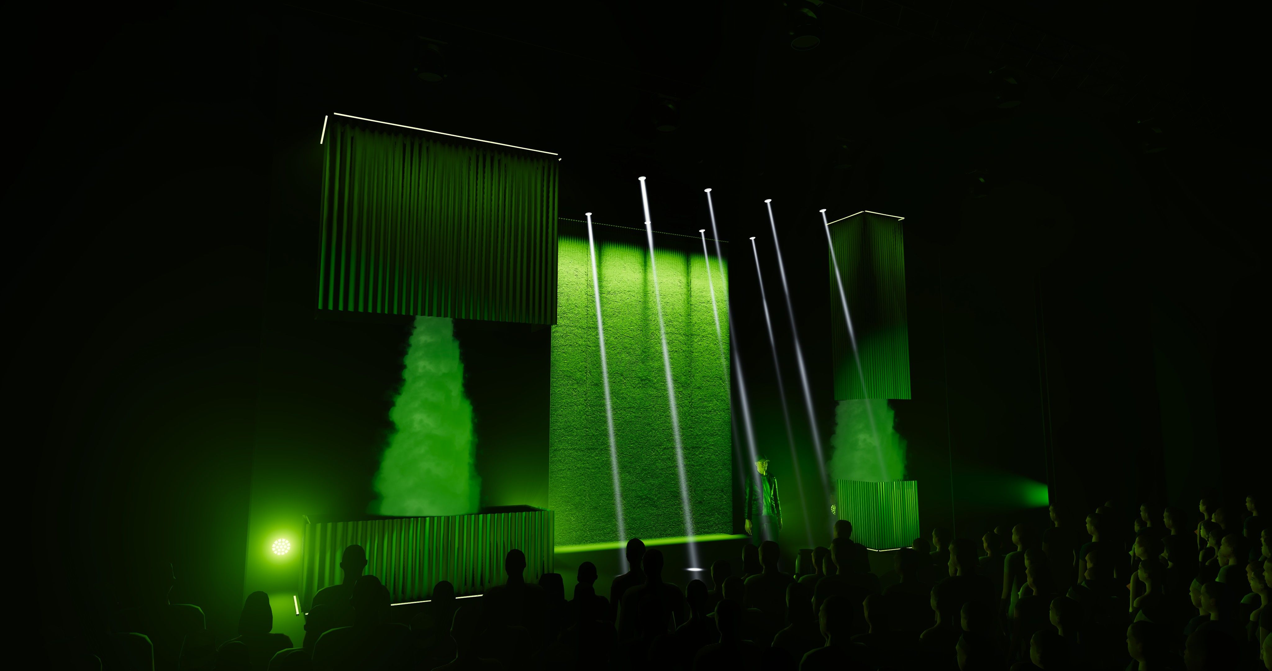 Yvnnis, DND Tour, Rap, Scénographie, Design Lumière, Tôle