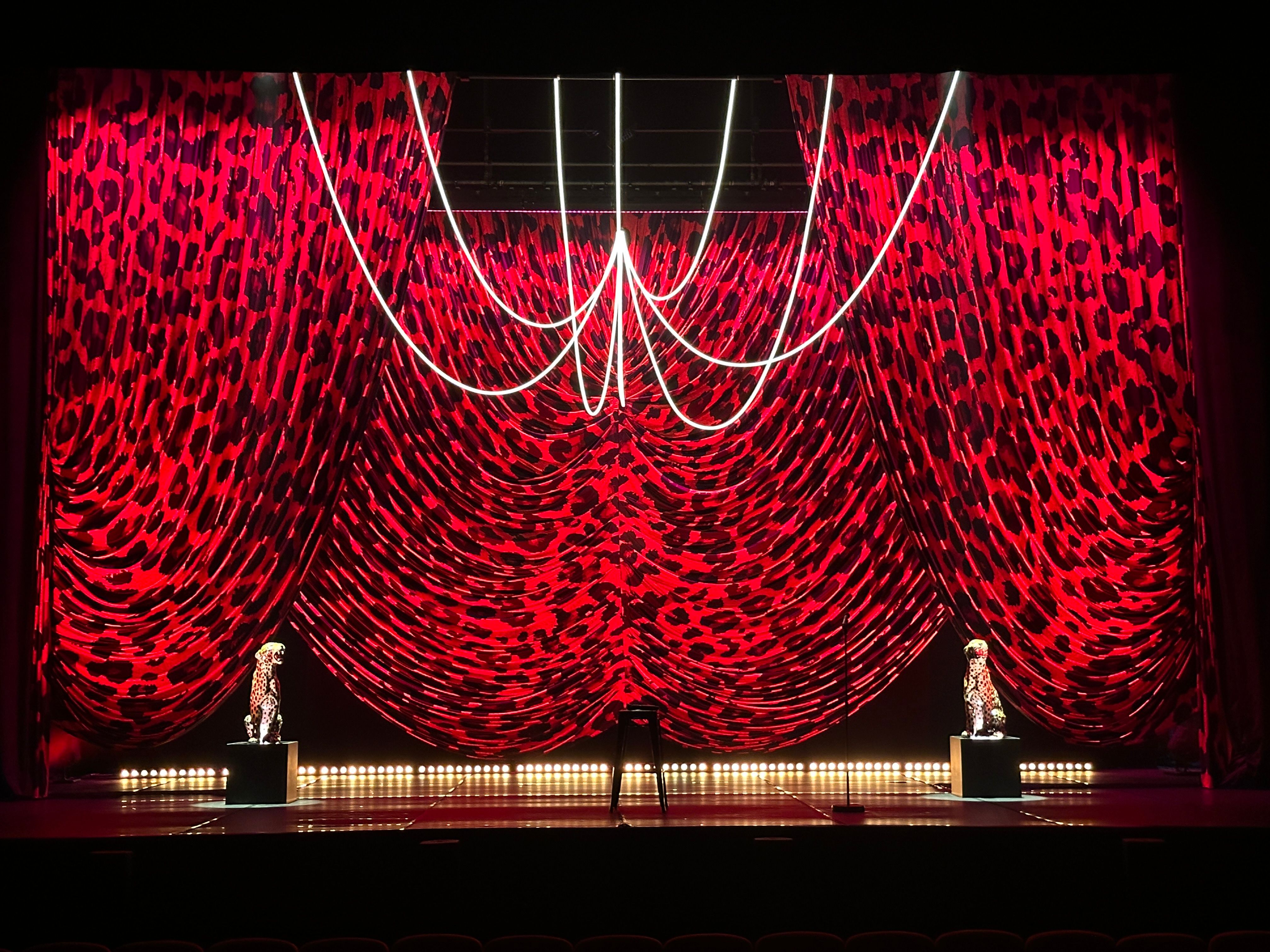 Alexandre Kominek, Bâtard Sensible, Humour, Scénographie, Design Lumière, Chic, Léopard