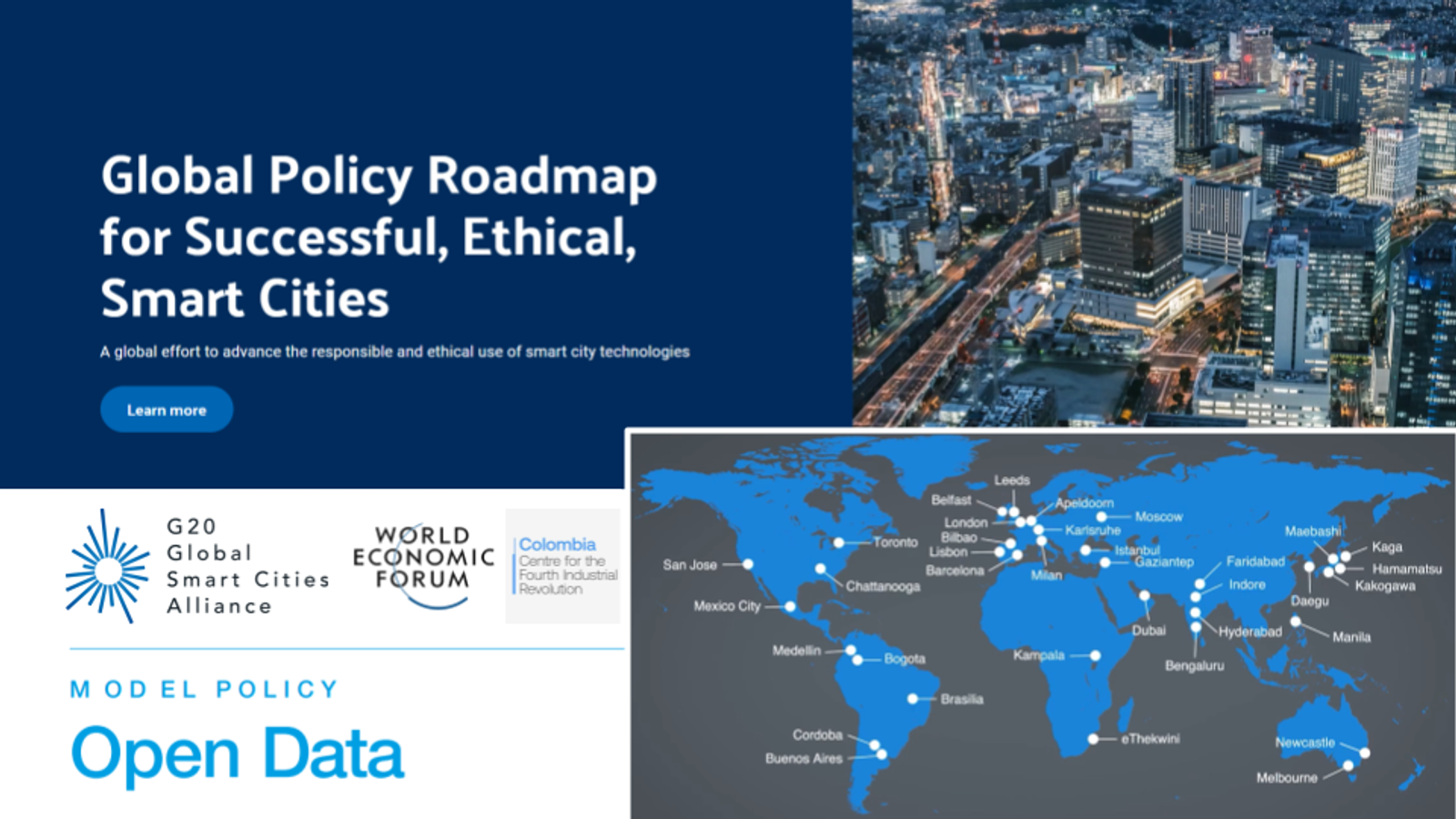 Planes de acción en datos abiertos con municipios latinoamericanos para la G20 Global Smart Cities Alliance