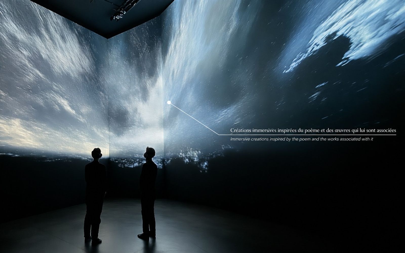 Immersive room: creations inspired by the poems and the works associated with them