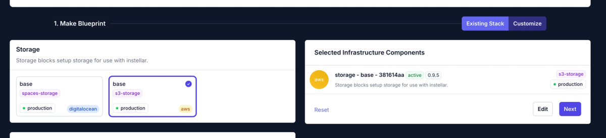 Configuring storage