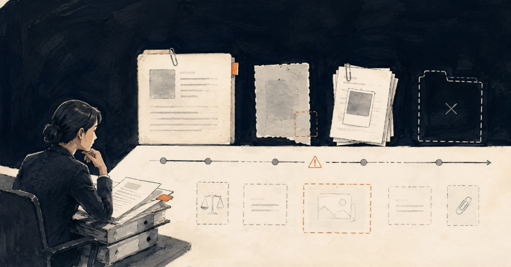 How legal AI should handle insufficient evidence, conflicting accounts, missing documents and unread material without producing a complete-looking answer.