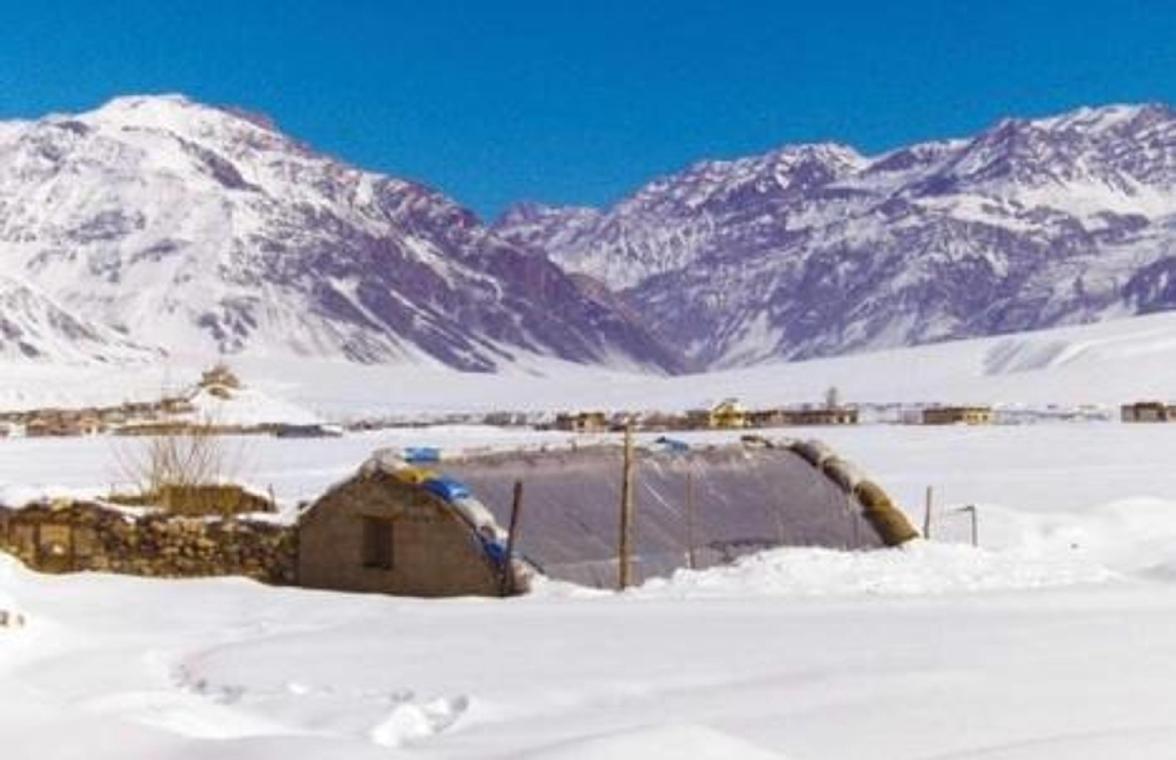 Passive solar greenhouse in the Himalayan cold desert.