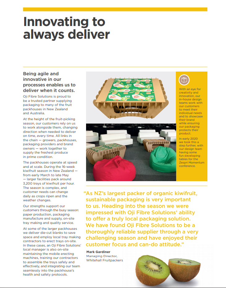 Innovating to always deliver poster