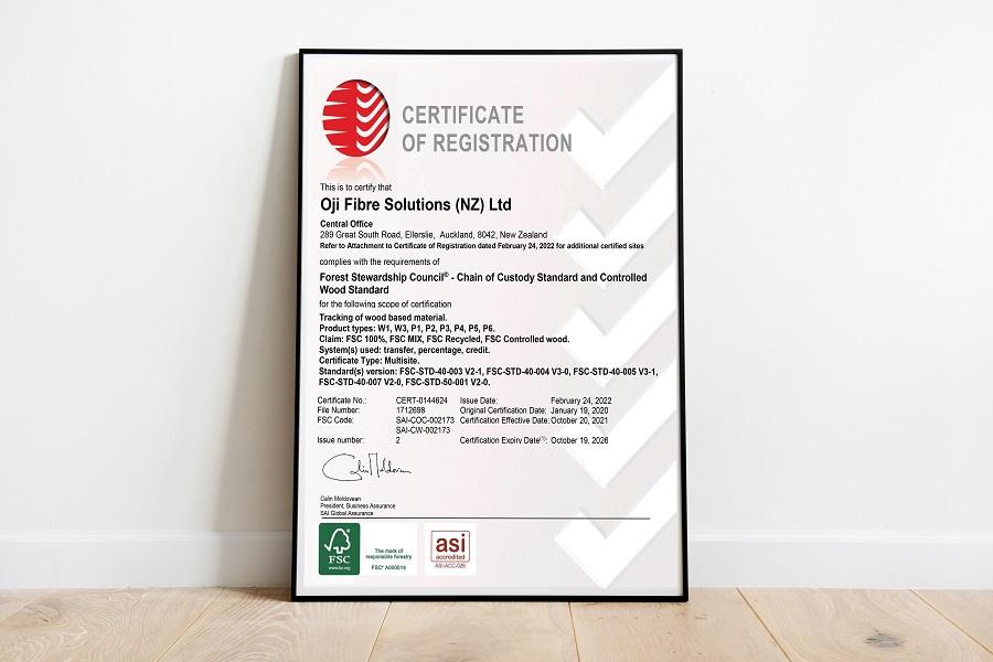 FSC Cert Framed