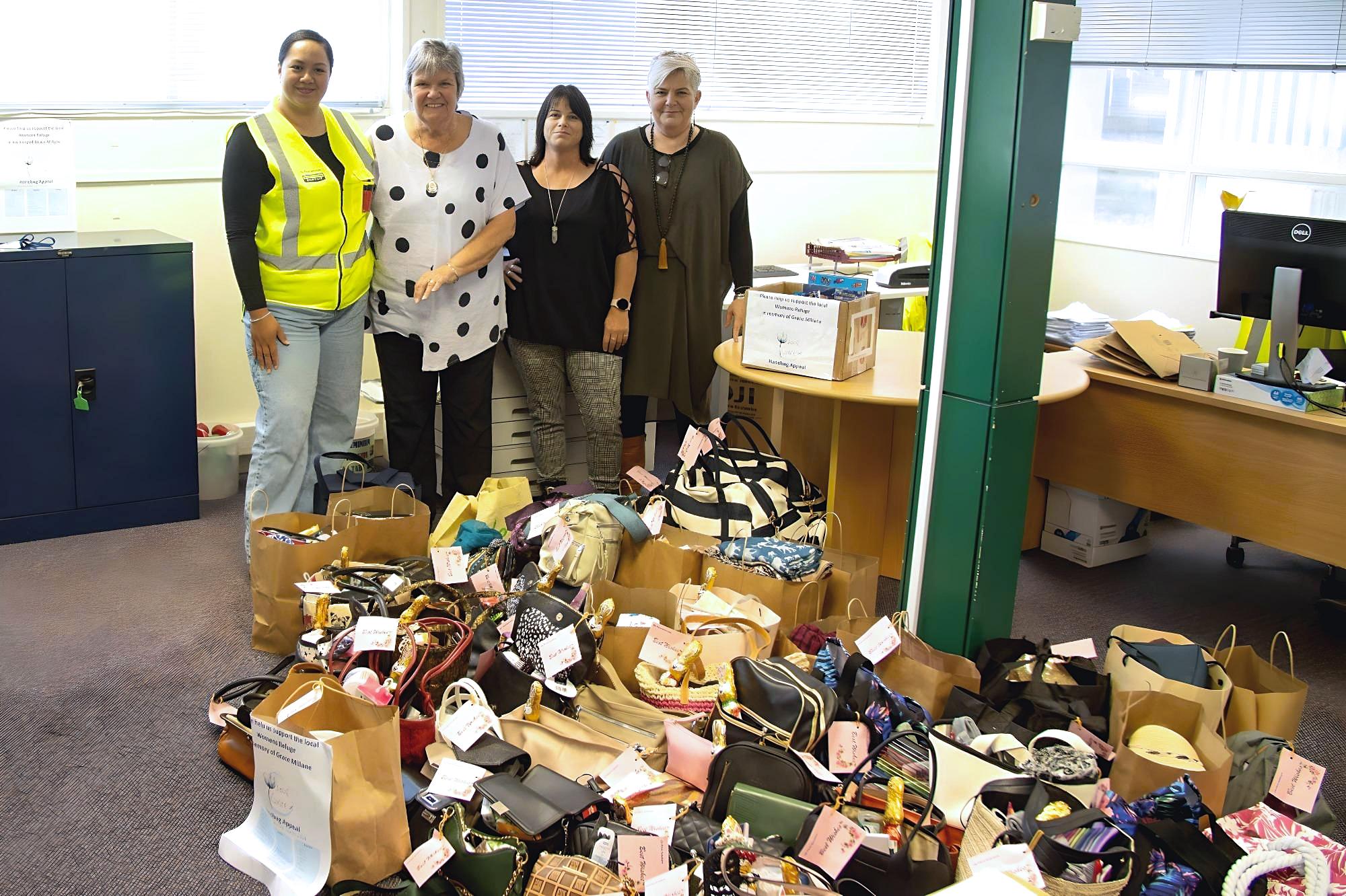 Kinleith team with donations
