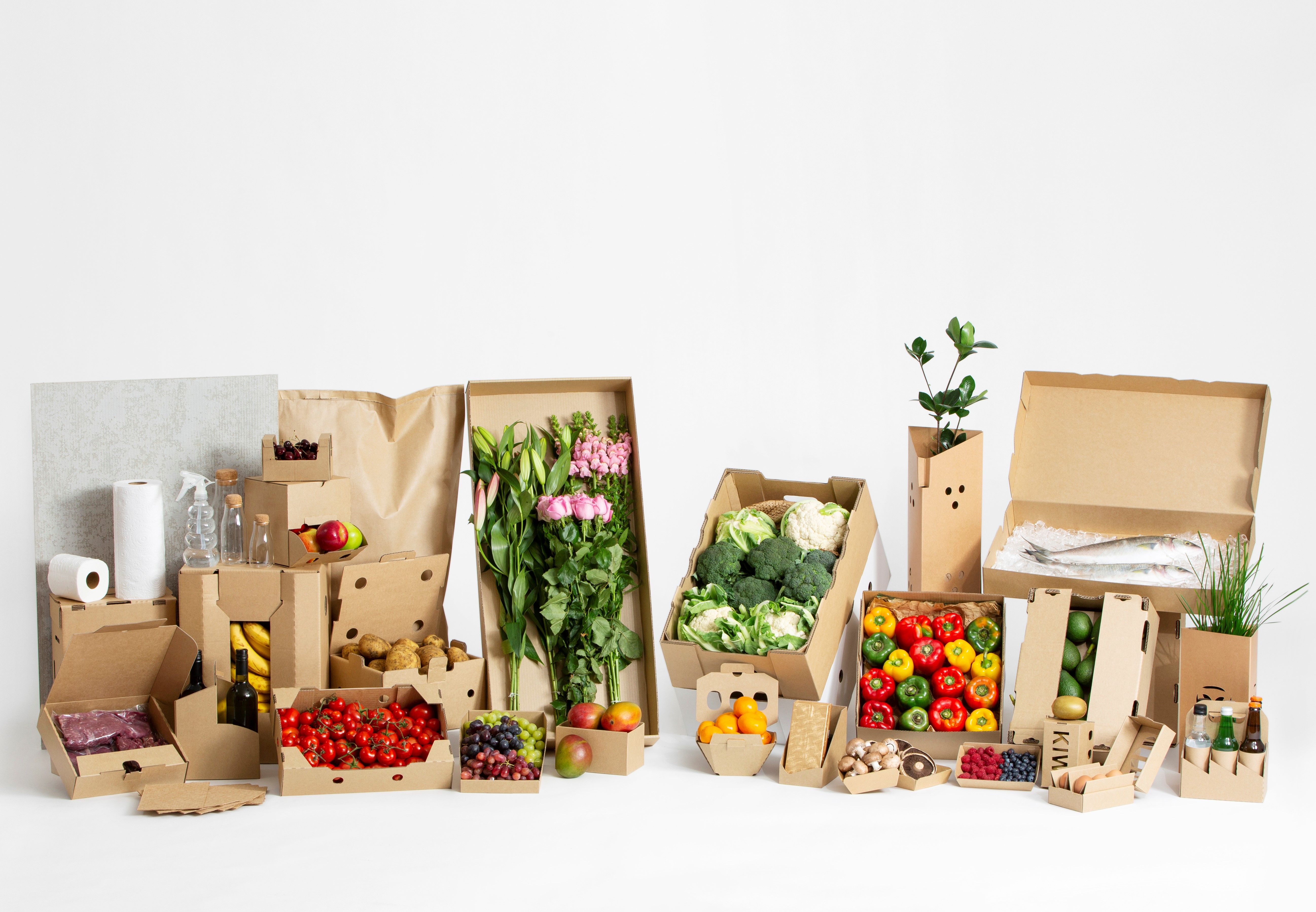 Packaging products with vegetables inside