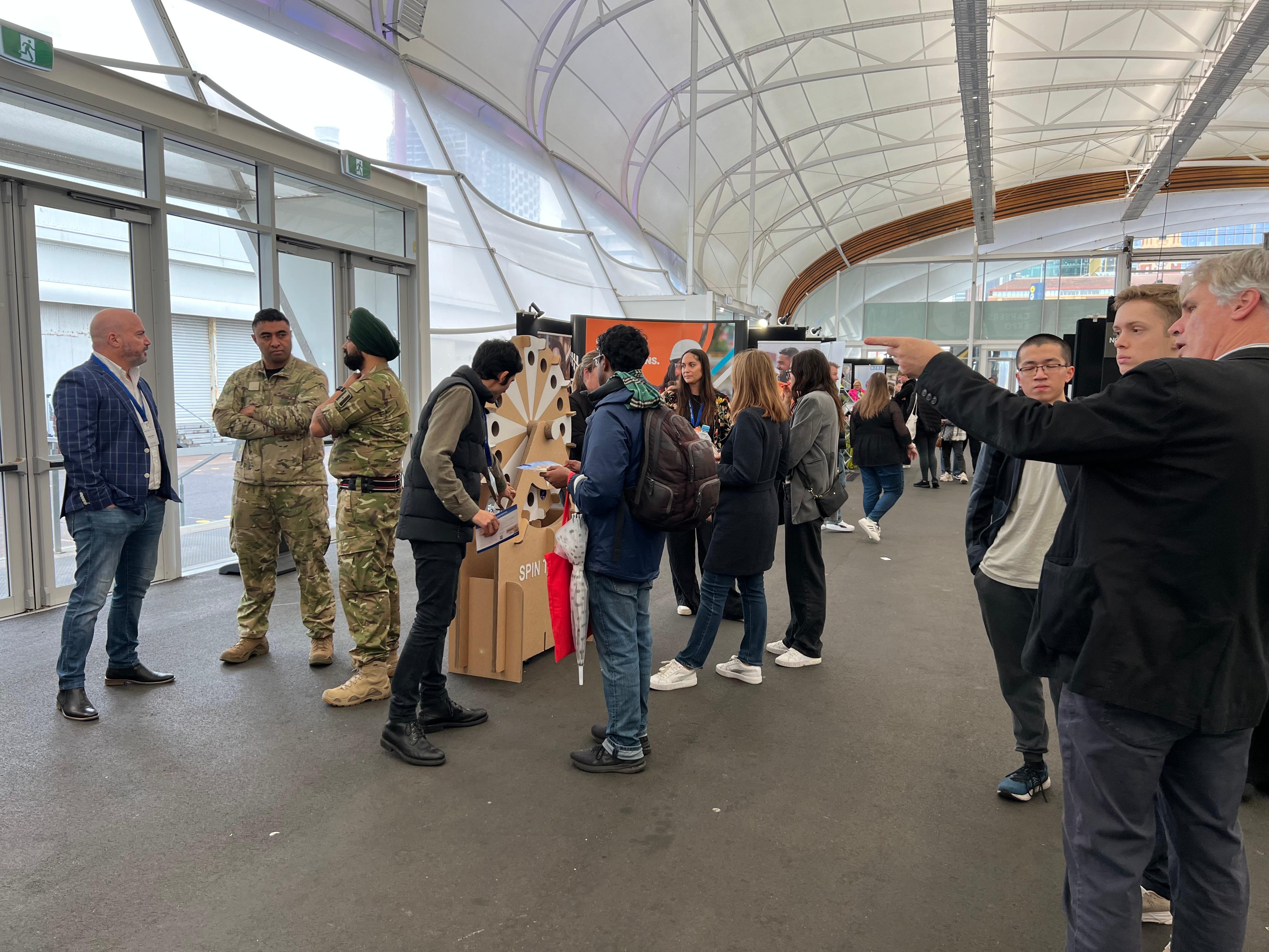 OjiFS Team Members Advicing people