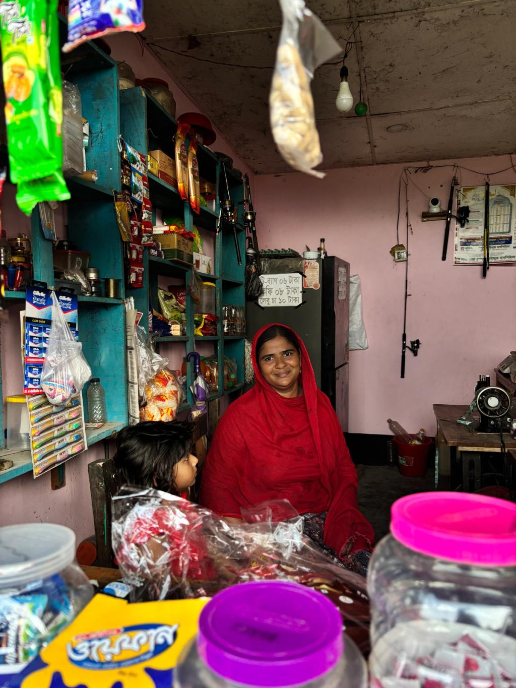 woman in tea stall