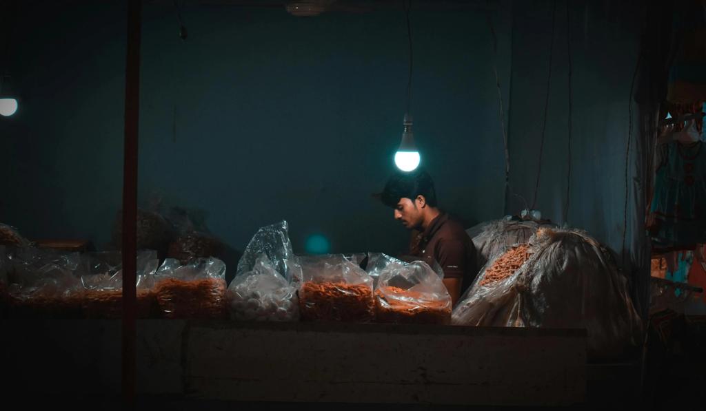 man selling food