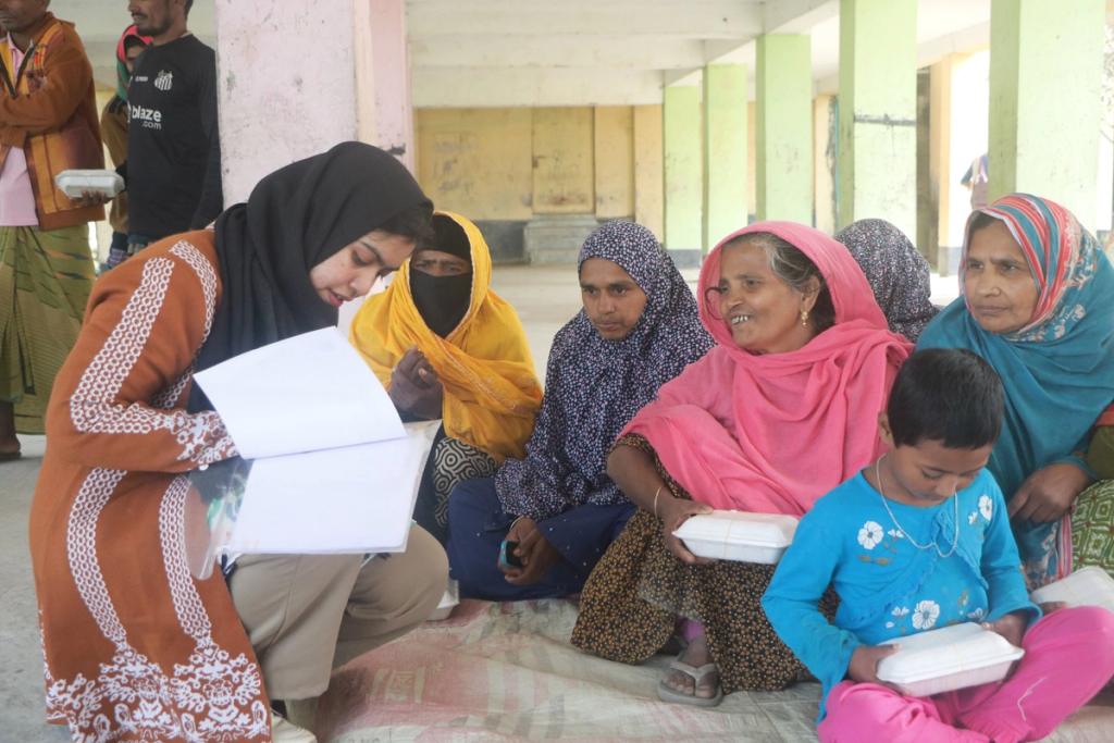 women being interviewed