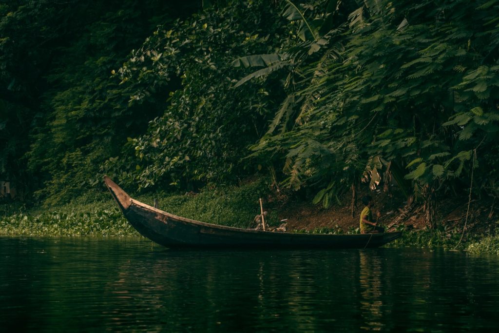 boat in bangladesh carrying coconut