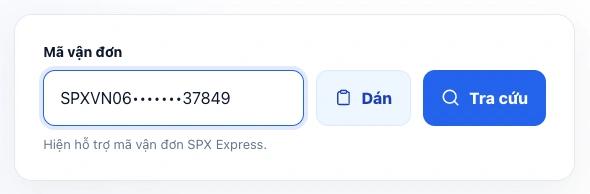 Nhập mã vận đơn SPX Express trên Tra Đơn