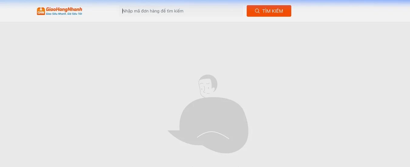 Giao diện tra cứu đơn hàng trực tiếp trên website Giao Hàng Nhanh