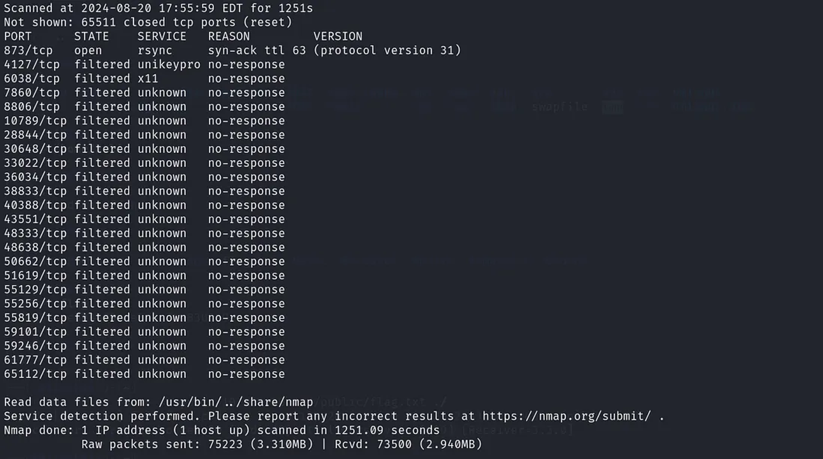 Prefroming Nmap scan on the target’s machine to find the open ports and the services that operates on them.
