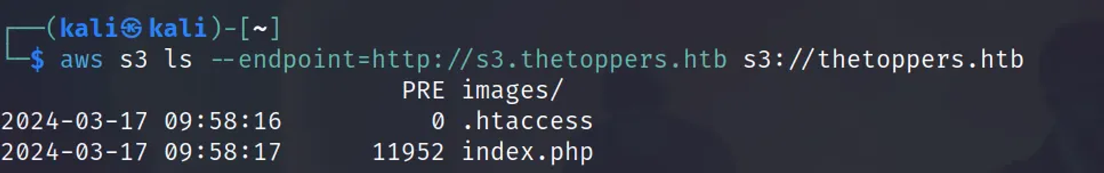 Listing the s3 Buckets using — endpoint option in the “aws s3 ls” command