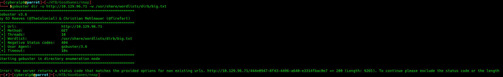 The server returns a status code that matches the provided options for non existing urls