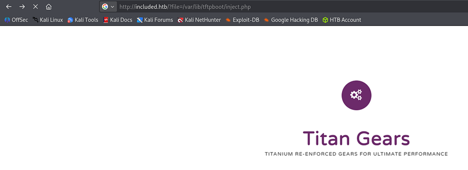 Asking the server to execute the malicious PHP code that we uploaded on the server using the tftp service. Any uploaded files will be saved by default on the following path /var/lib/tftpboot.