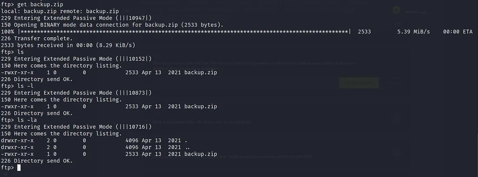 Download the zip file that is uploaded to the server.