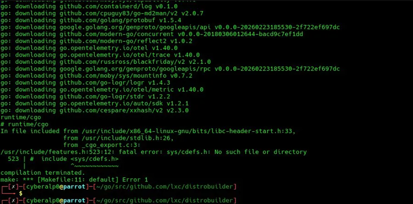 fatal error: sys/cdefs.h: No such file or directory