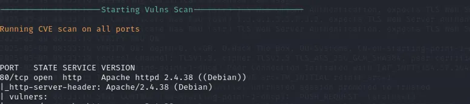 The version of the service that is running on the target machine is Apache httpd 2.4.38 ((Debian)).