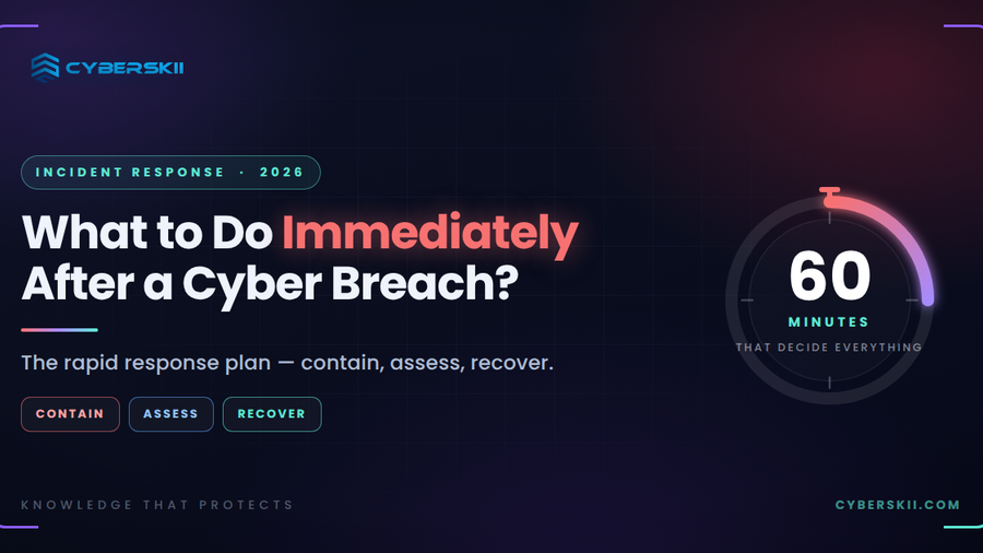 What to Do Immediately After a Cyber Breach? The Rapid Response Plan in 2026