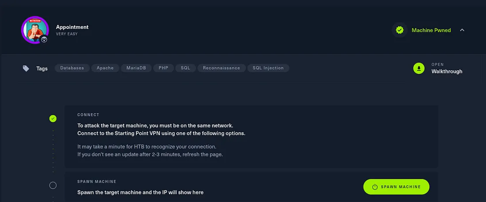 Fetching the IP of the Machine, you want to PWN.