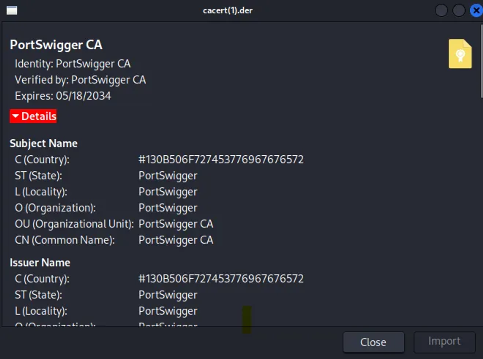 Importing the CA Certificate to the browser