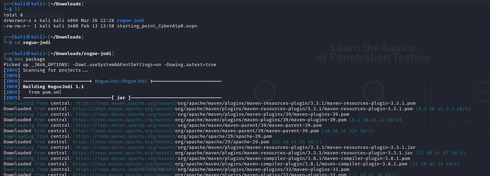Compiling the project source code is done and turned into a jar file.