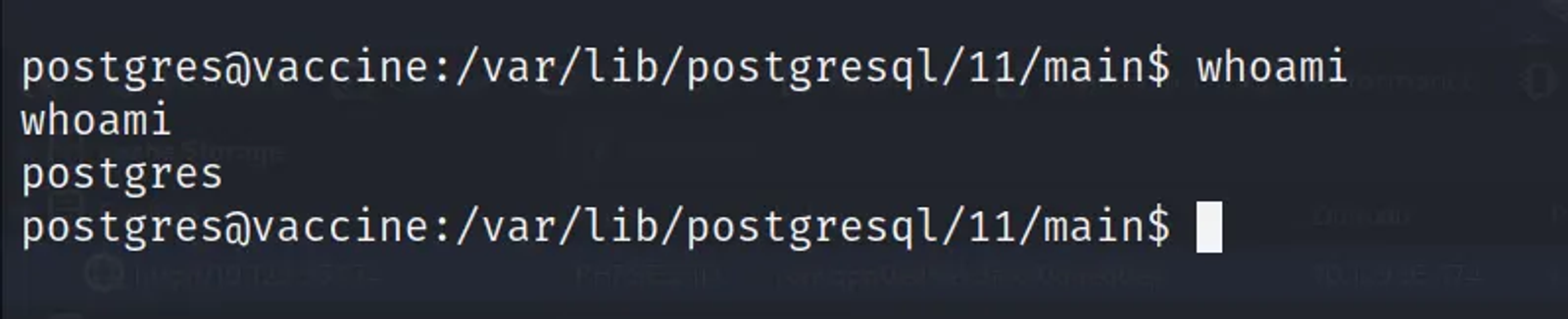 You are now logged in as a normal user called postgres.