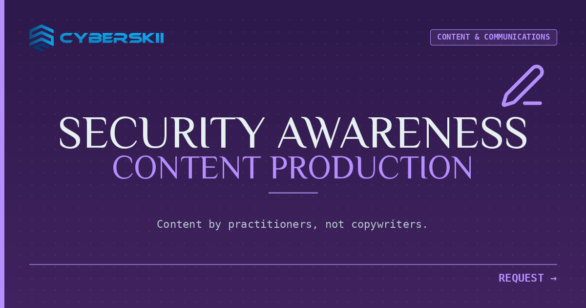 Security Awareness Content Production
