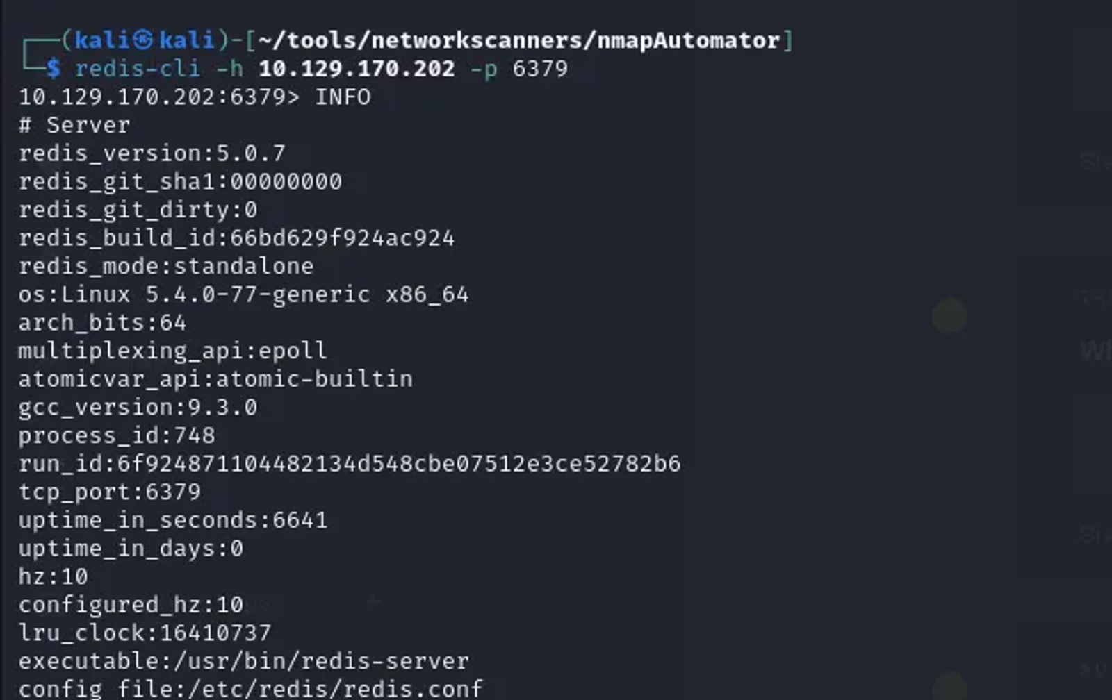 Interacting with the Redis service that runs on the database.