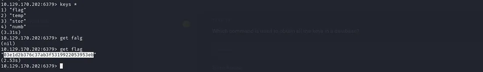 The root flag of the Redis machine.