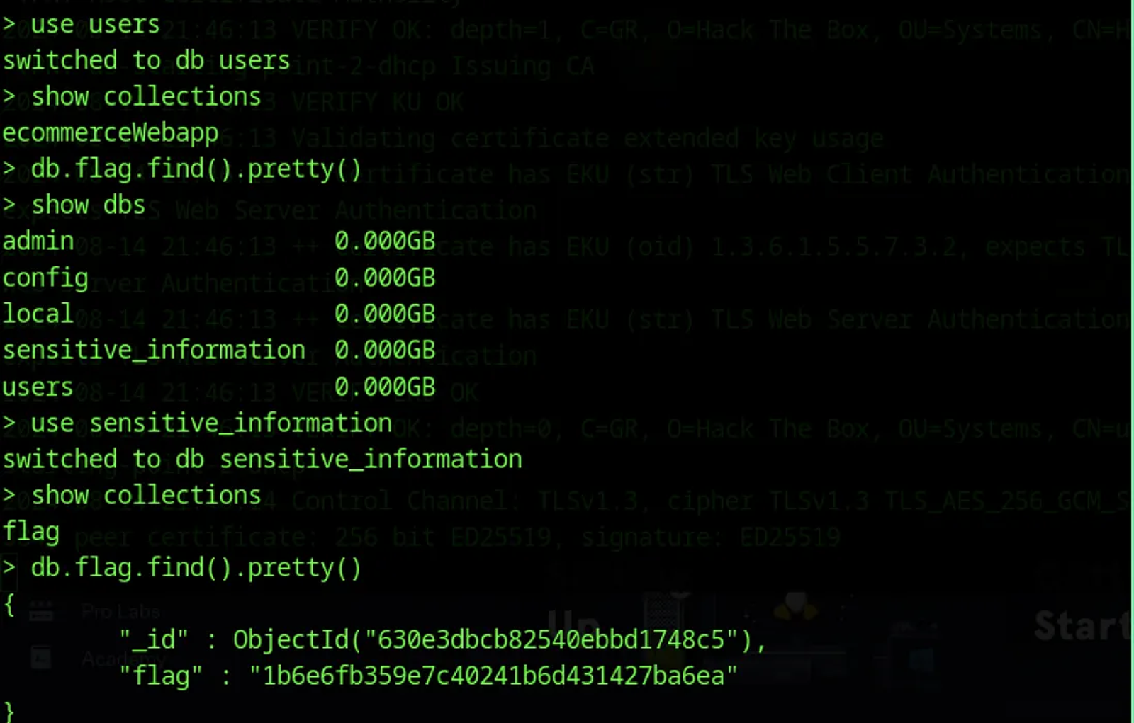 The Root Flag of Mongod Machine from HackTheBox. Tier 0 — Starting point Phase.