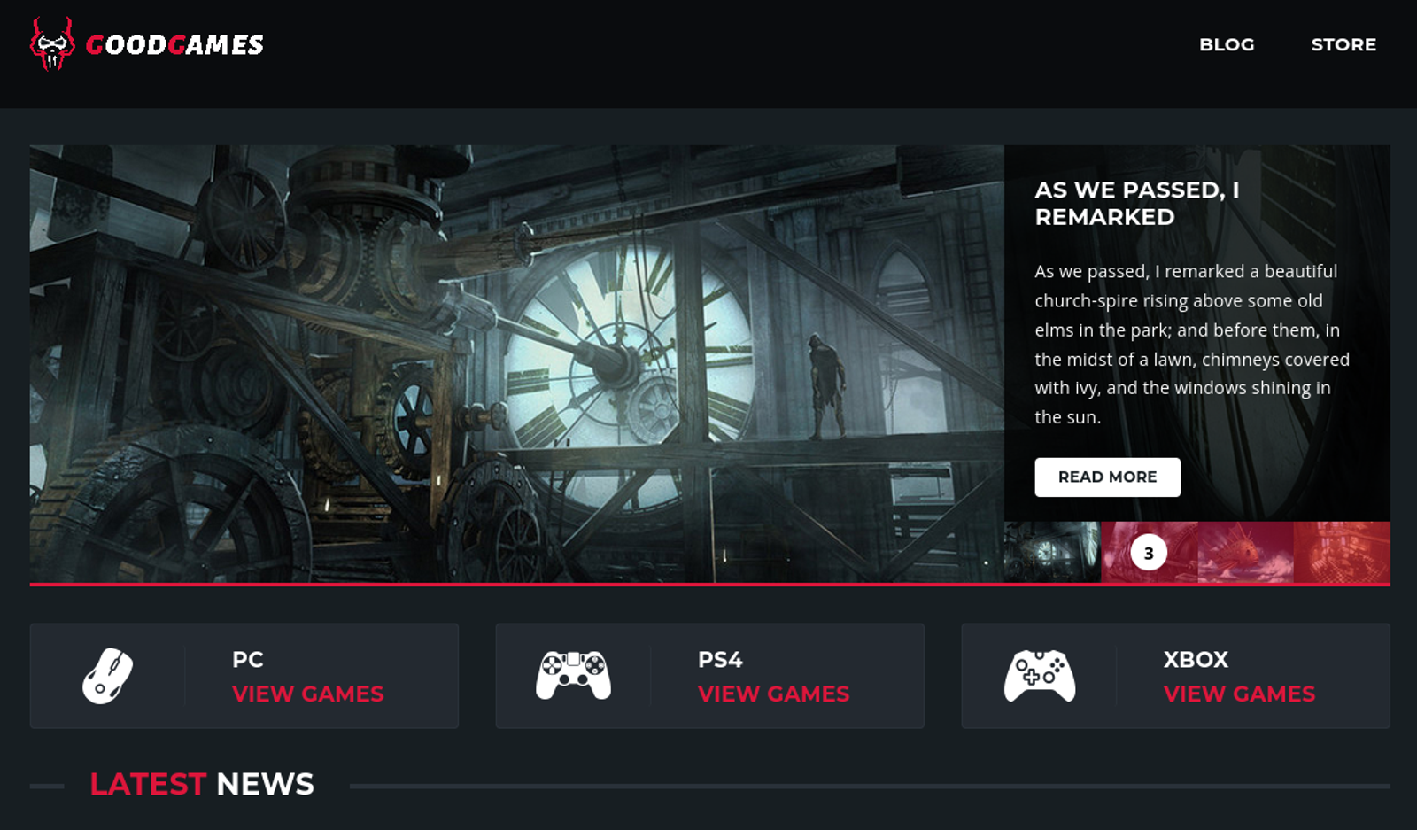 The target's web application