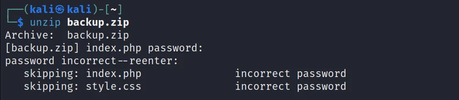 The Zip File is protected with a password.