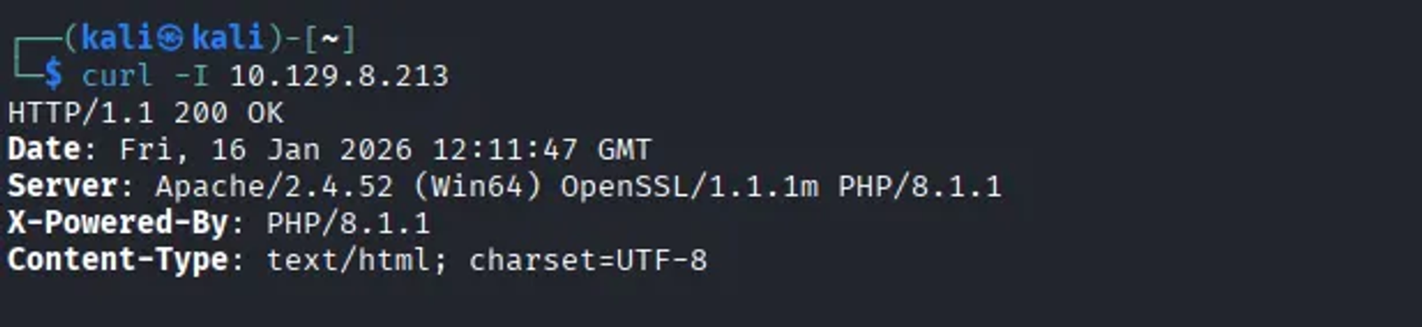 Finding out that the scripting language used to generate web pages is PHP.